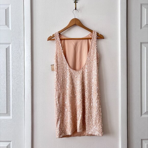 JAYGODFREY Betty Sequin Shift Dress in Blush - Picture 6 of 8